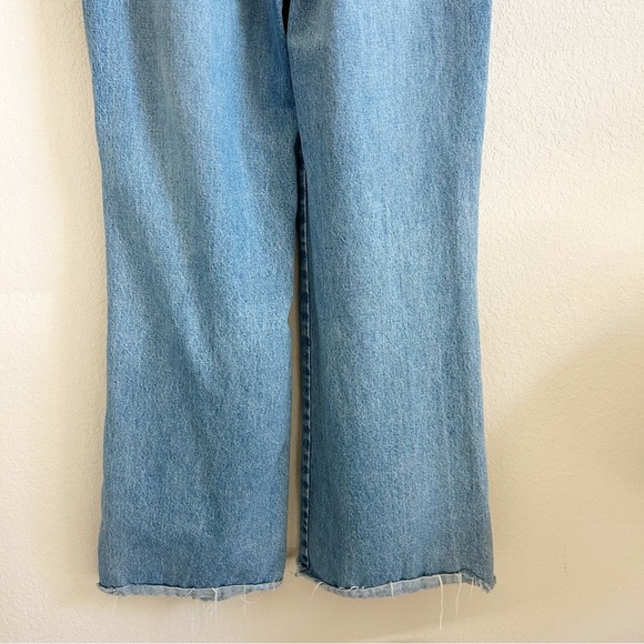 WRANGLER Classic Wide Leg Denim Overalls 70's Retro Size S - Picture 12 of 16